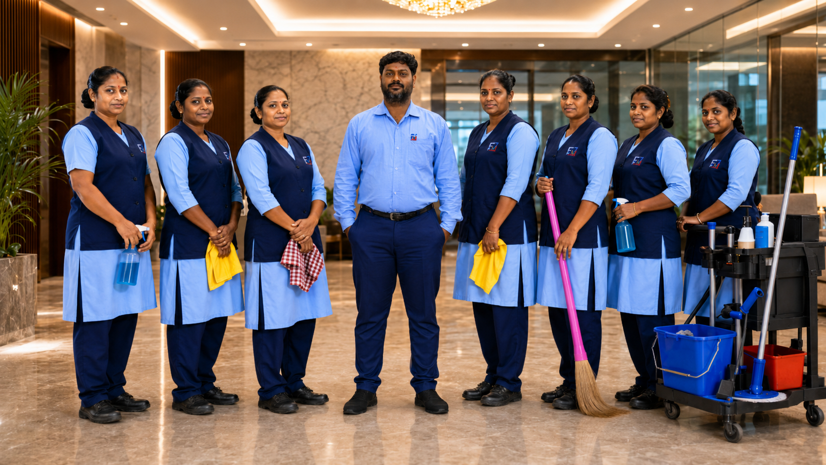 Vipras Facility Management Solution professional housekeeping and soft services team